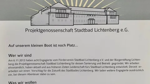 Projektgenossenschaft "Stadtbad Lichtenberg eG" geschlossen